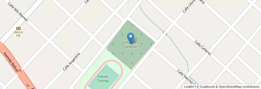 Mapa de ubicacion de Cementerio General en Bermejo.