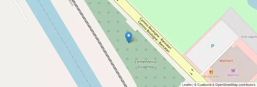 Mapa de ubicacion de Cementerio Israelita en Arjantin, Buenos Aires, Victoria.