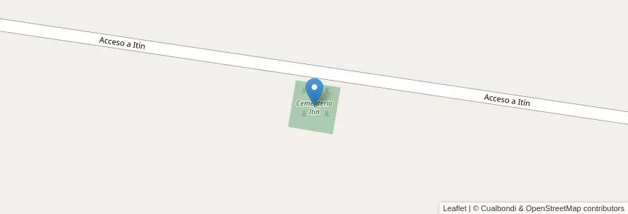 Mapa de ubicacion de Cementerio Itin en الأرجنتين, Chaco, Departamento Dos De Abril, Municipio De Hermoso Campo.