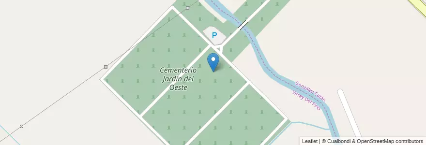 Mapa de ubicacion de Cementerio Jardín del Oeste en アルゼンチン, ブエノスアイレス州, Partido De La Matanza, González Catán.