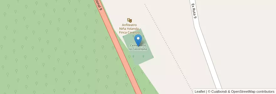 Mapa de ubicacion de Cementerio la Castellana en アルゼンチン, フフイ州, Departamento Doctor Manuel Belgrano, Municipio De Yala.