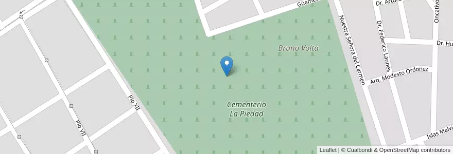 Mapa de ubicacion de Cementerio La Piedad en Argentinien, Santiago Del Estero, Departamento Capital, Santiago Del Estero.