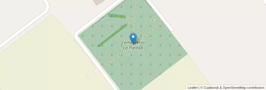 Mapa de ubicacion de Cementerio La Piedad en アルゼンチン, ミシオネス州, Departamento Oberá.