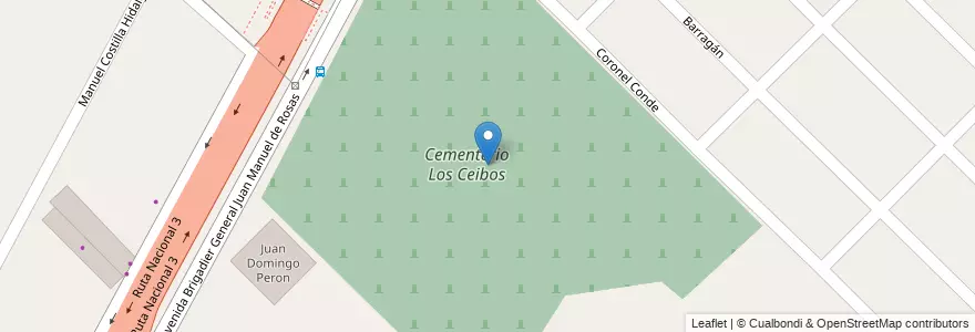 Mapa de ubicacion de Cementerio Los Ceibos en Argentina, Buenos Aires, Partido De La Matanza, González Catán.