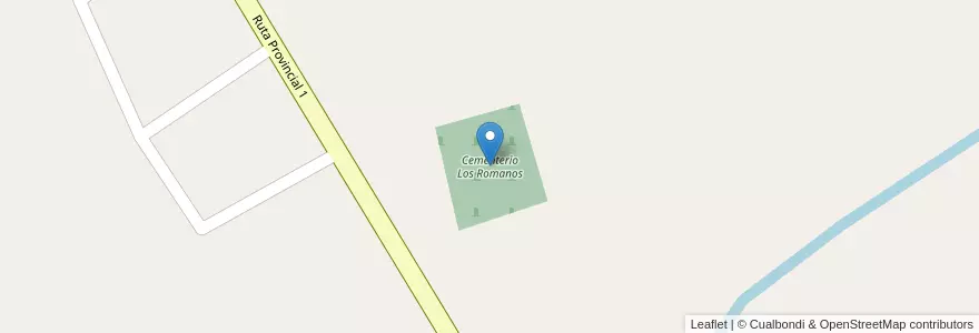 Mapa de ubicacion de Cementerio Los Romanos en Argentinien, Santiago Del Estero, Departamento Robles.