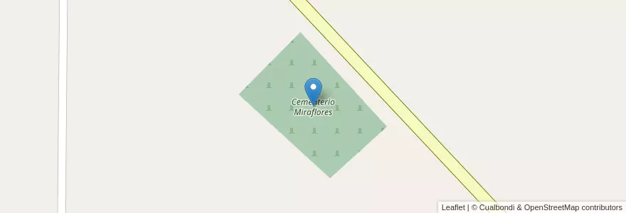 Mapa de ubicacion de Cementerio Miraflores en 아르헨티나, Chaco, Departamento General Güemes, Municipio De Miraflores.