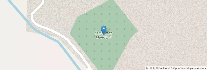 Mapa de ubicacion de Cementerio Municipal en Argentinië, San Juan, Chili, Caucete.