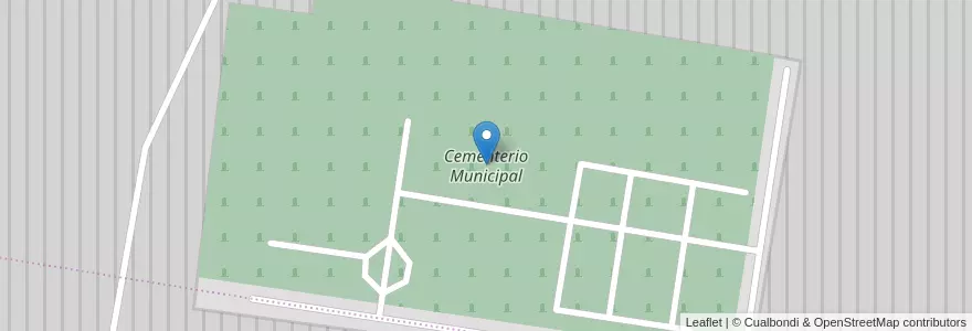 Mapa de ubicacion de Cementerio Municipal en الأرجنتين, ريو نيغرو, General Roca, Departamento General Roca, General Roca.