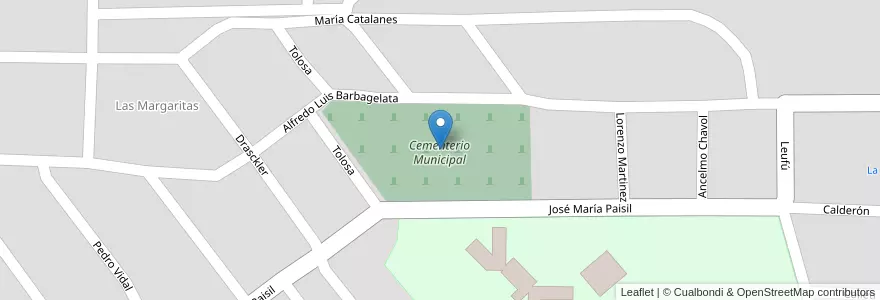 Mapa de ubicacion de Cementerio Municipal en アルゼンチン, チリ, ネウケン州, Departamento Los Lagos, Villa La Angostura, Villa La Angostura.