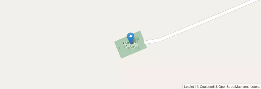Mapa de ubicacion de Cementerio Municipal en Argentina, Cile, Chubut, Departamento Cushamen.