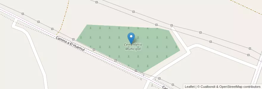 Mapa de ubicacion de Cementerio Municipal en Argentina, Chile, Wilayah Santa Cruz, Pico Truncado, Deseado, Pico Truncado, Zona Central.