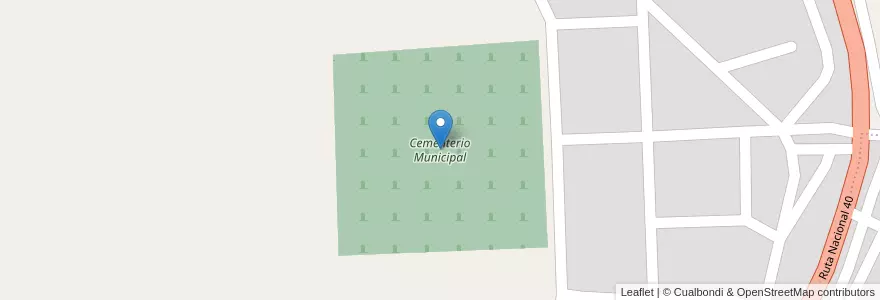 Mapa de ubicacion de Cementerio Municipal en Argentinië, Santa Cruz, Provincia De Última Esperanza, Magallanes Y La Antártica Chilena, Chili, Güer Aike, Río Turbio.