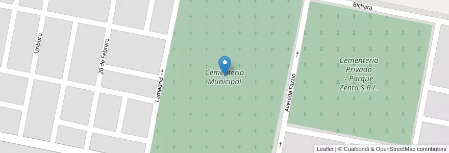 Mapa de ubicacion de Cementerio Municipal en アルゼンチン, サルタ州, Orán, Municipio De San Ramón De La Nueva Orán, San Ramón De La Nueva Orán.