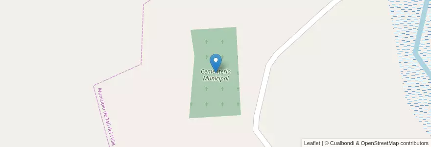 Mapa de ubicacion de Cementerio Municipal en アルゼンチン, トゥクマン州, Departamento Tafí Del Valle, Municipio De El Mollar.
