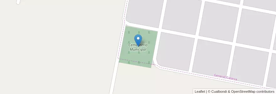 Mapa de ubicacion de Cementerio Municipal en 阿根廷, 恩特雷里奥斯省, Departamento Gualeguay, Distrito Jacinta, General Galarza, General Galarza.