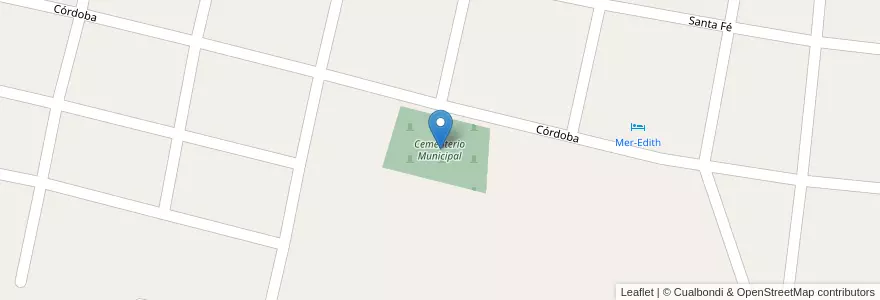 Mapa de ubicacion de Cementerio Municipal en الأرجنتين, سان خوان, Valle Fértil.