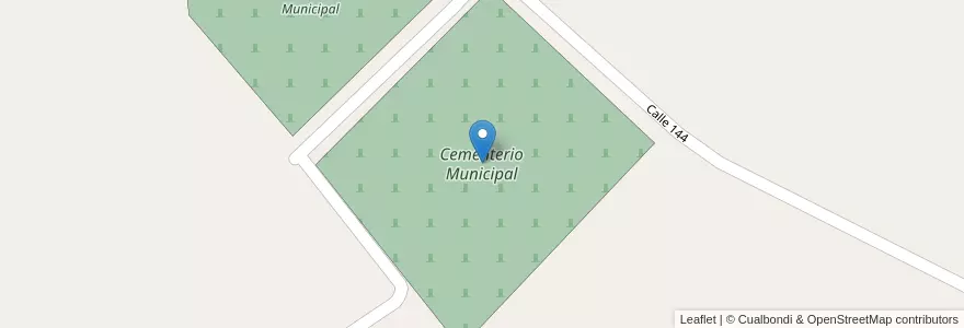 Mapa de ubicacion de Cementerio Municipal en Argentine, Province De Buenos Aires, Partido De Mercedes.