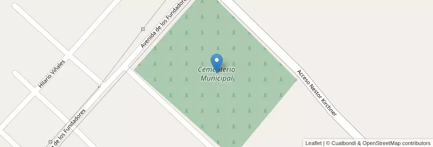 Mapa de ubicacion de Cementerio Municipal en 阿根廷, 布宜诺斯艾利斯省, Partido De Chivilcoy, Chivilcoy.