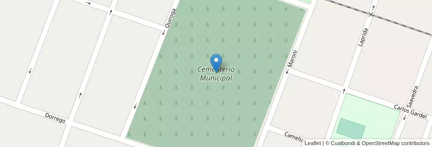 Mapa de ubicacion de Cementerio Municipal en 아르헨티나, 부에노스아이레스주, Partido De Bragado, Cuartel Chacras De Bragado.