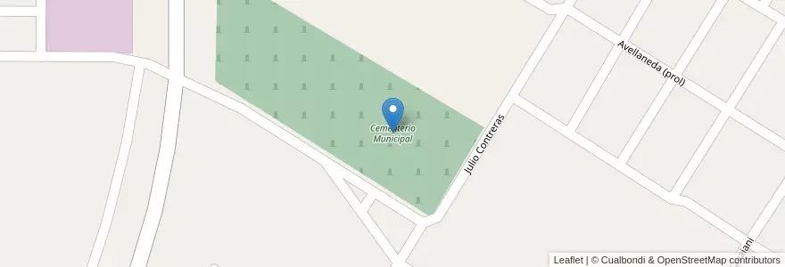Mapa de ubicacion de Cementerio Municipal en Arjantin, Santiago Del Estero, Departamento Moreno.