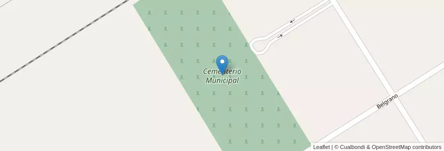 Mapa de ubicacion de Cementerio Municipal en Argentina, Provincia Di Buenos Aires, Partido De Nueve De Julio, Cuartel Nueve De Julio Rural.