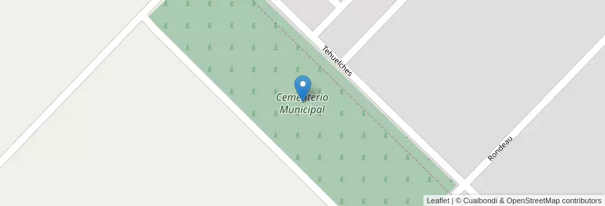 Mapa de ubicacion de Cementerio Municipal en Argentine, Province De Buenos Aires, Partido De Bolívar.