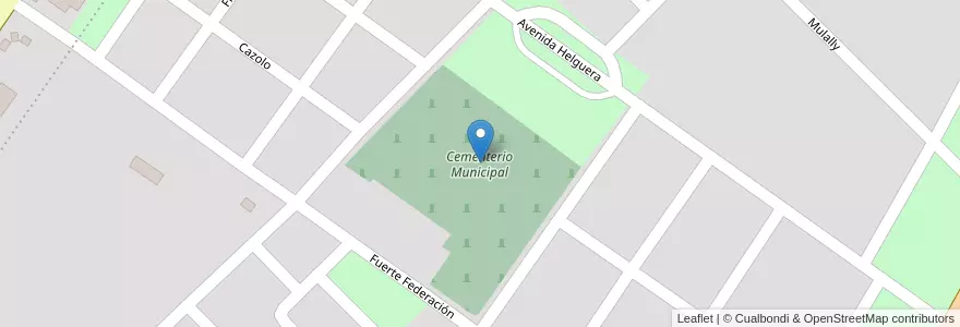 Mapa de ubicacion de Cementerio Municipal en Argentina, Provincia Di Buenos Aires, Partido De Rojas, Rojas.