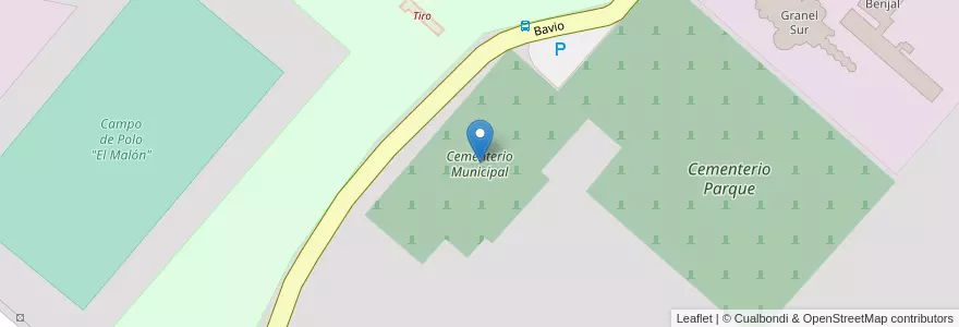 Mapa de ubicacion de Cementerio Municipal en 아르헨티나, 부에노스아이레스주, Partido De Ayacucho, Ayacucho.