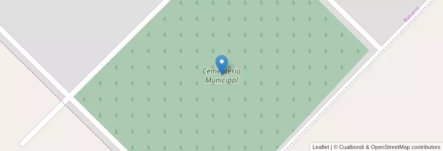 Mapa de ubicacion de Cementerio Municipal en 아르헨티나, 부에노스아이레스주, Partido De Balcarce.