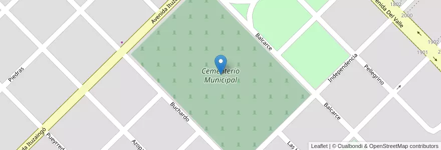Mapa de ubicacion de Cementerio Municipal en アルゼンチン, ブエノスアイレス州, Partido De Olavarría, Olavarría.