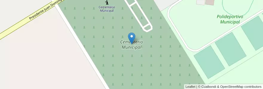 Mapa de ubicacion de Cementerio Municipal en 아르헨티나, 부에노스아이레스주, Partido De Trenque Lauquen, Cuartel Chacras De Trenque Lauquen.