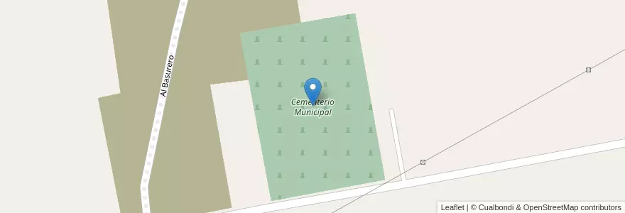 Mapa de ubicacion de Cementerio Municipal en Argentina, Buenos Aires, Partido De Coronel Suárez.