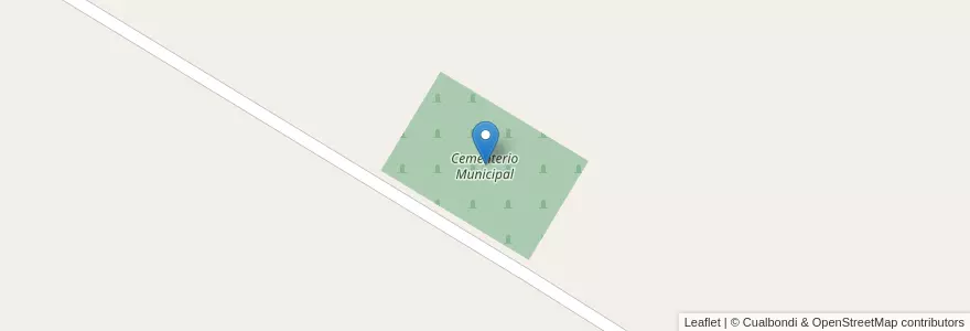 Mapa de ubicacion de Cementerio Municipal en Argentina, San Luis, General Pedernera, Municipio De Justo Daract.