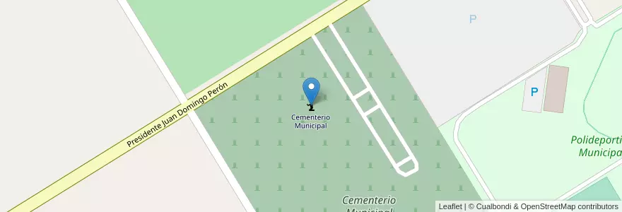 Mapa de ubicacion de Cementerio Municipal en Argentine, Province De Buenos Aires, Partido De Trenque Lauquen, Cuartel Chacras De Trenque Lauquen.