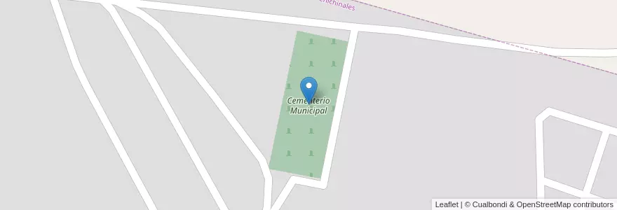 Mapa de ubicacion de Cementerio Municipal en Argentina, Río Negro, Departamento General Roca.