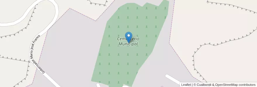 Mapa de ubicacion de Cementerio Municipal en 아르헨티나, 리오네그로주, Departamento General Roca, Villa Regina.