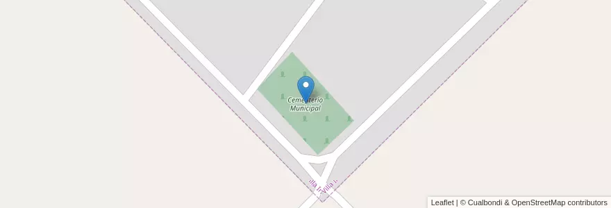 Mapa de ubicacion de Cementerio Municipal en Argentinien, Provinz Buenos Aires, Partido De Puan, Villa Iris.