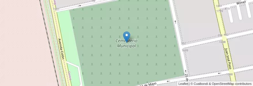 Mapa de ubicacion de Cementerio Municipal en Аргентина, Буэнос-Айрес, Partido De Coronel De Marina Leonardo Rosales, Punta Alta.