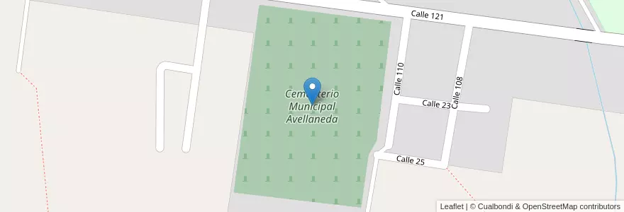 Mapa de ubicacion de Cementerio Municipal Avellaneda en Argentina, Santa Fe, Departamento General Obligado, Municipio De Avellaneda.
