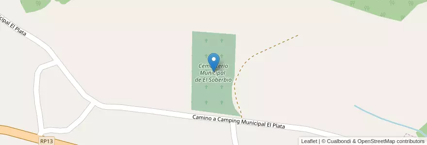 Mapa de ubicacion de Cementerio Municipal  de El Soberbio en Argentinië, Misiones, Departamento Guaraní, Municipio De El Soberbio.