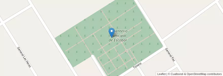 Mapa de ubicacion de Cementerio Municipal de Escobar en Argentinië, Buenos Aires, Partido De Escobar, Belén De Escobar.