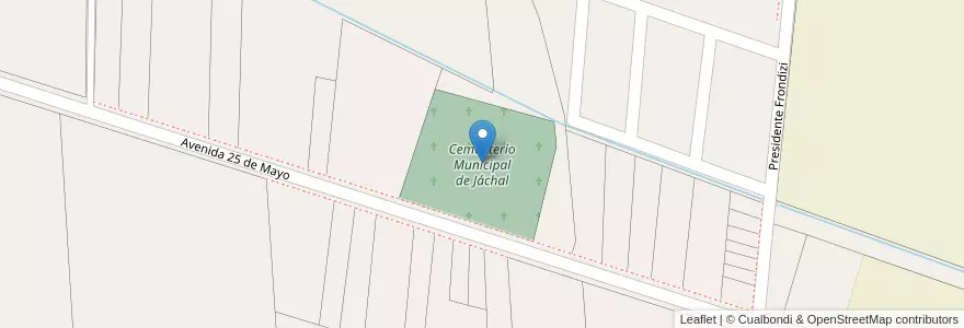 Mapa de ubicacion de Cementerio Municipal de Jáchal en Argentinien, Chile, San Juan, San José De Jáchal.