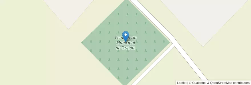 Mapa de ubicacion de Cementerio Municipal de Oriente en Argentina, Provincia Di Buenos Aires, Partido De Coronel Dorrego.