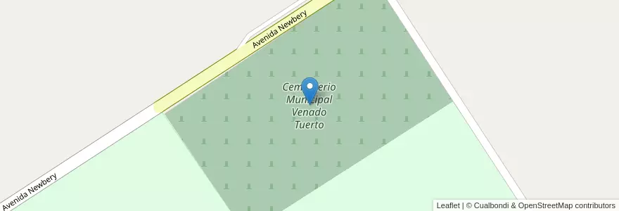 Mapa de ubicacion de Cementerio Municipal Venado Tuerto en Argentinië, Santa Fe, Departamento General López, Municipio De Venado Tuerto.