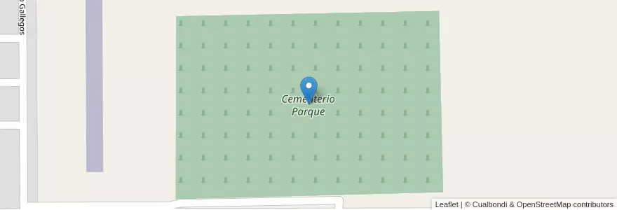 Mapa de ubicacion de Cementerio Parque en 阿根廷, Córdoba, Departamento Colón, Pedanía Cañas, Municipio De Colonia Caroya, Colonia Caroya.