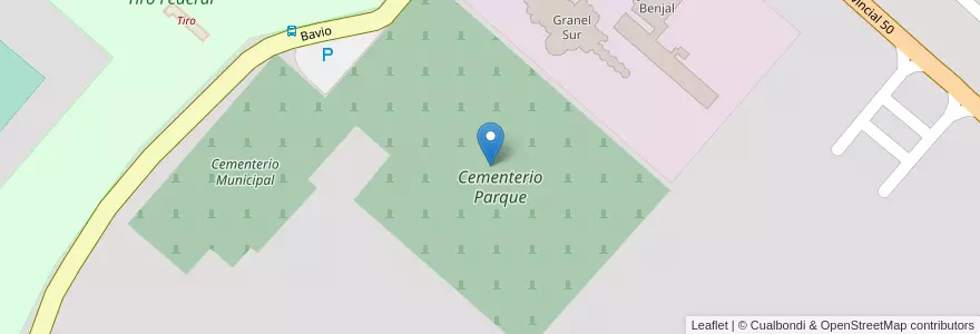 Mapa de ubicacion de Cementerio Parque en آرژانتین, استان بوئنوس آیرس, Partido De Ayacucho, Ayacucho.