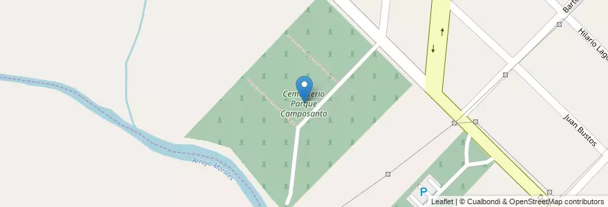 Mapa de ubicacion de Cementerio Parque Camposanto en 아르헨티나, 부에노스아이레스주, Partido De La Matanza, González Catán.