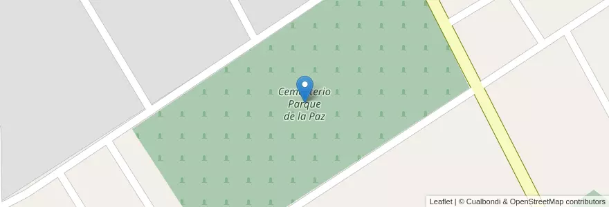 Mapa de ubicacion de Cementerio Parque de la Paz en アルゼンチン, サンティアゴ・デル・エステロ州, Departamento Capital.