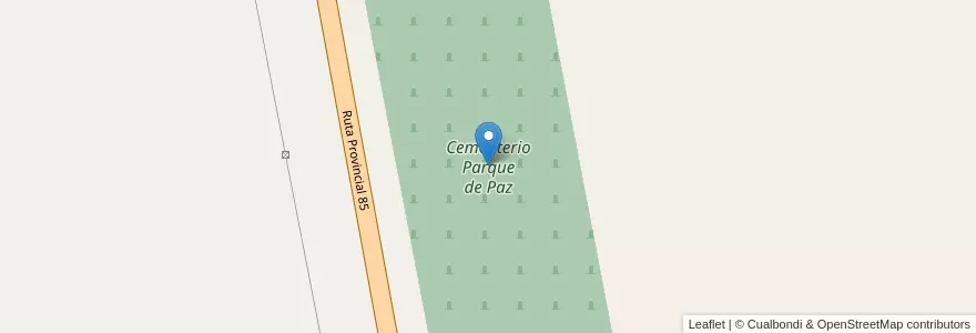 Mapa de ubicacion de Cementerio Parque de Paz en Argentina, Provincia Di Buenos Aires, Partido De Coronel Suárez.