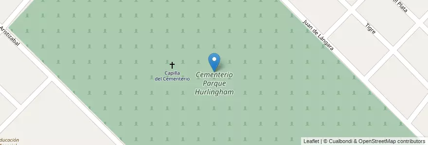 Mapa de ubicacion de Cementerio Parque Hurlingham en Arjantin, Buenos Aires, Partido De Hurlingham, Villa Tesei.